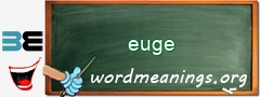 WordMeaning blackboard for euge